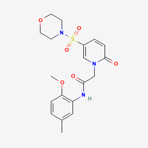 molecular formula C19H23N3O6S B2362787 N-(2-methoxy-5-methylphenyl)-2-[5-(morpholin-4-ylsulfonyl)-2-oxopyridin-1(2H)-yl]acetamide CAS No. 1251553-07-7