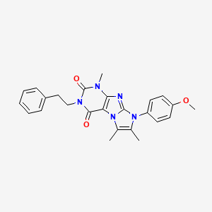 8-(4-methoxyphenyl)-1,6,7-trimethyl-3-phenethyl-1H-imidazo[2,1-f]purine-2,4(3H,8H)-dione