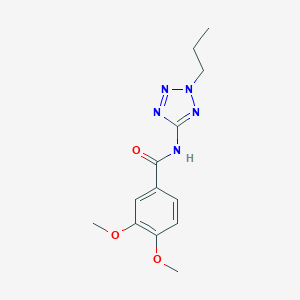 molecular formula C13H17N5O3 B236280 3,4-dimethoxy-N-(2-propyl-2H-tetrazol-5-yl)benzamide 