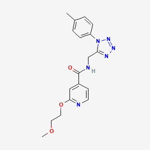 2-(2-methoxyethoxy)-N-((1-(p-tolyl)-1H-tetrazol-5-yl)methyl)isonicotinamide