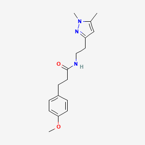 molecular formula C17H23N3O2 B2362804 N-(2-(1,5-dimethyl-1H-pyrazol-3-yl)ethyl)-3-(4-methoxyphenyl)propanamide CAS No. 2034236-09-2