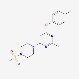 4-(4-(Ethylsulfonyl)piperazin-1-yl)-2-methyl-6-(p-tolyloxy)pyrimidine