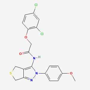 molecular formula C20H17Cl2N3O3S B2362806 2-(2,4-dichlorophenoxy)-N-(2-(4-methoxyphenyl)-4,6-dihydro-2H-thieno[3,4-c]pyrazol-3-yl)acetamide CAS No. 392256-29-0