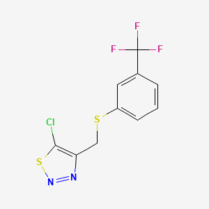 5-Chloro-4-({[3-(trifluoromethyl)phenyl]sulfanyl}methyl)-1,2,3-thiadiazole