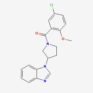 (3-(1H-benzo[d]imidazol-1-yl)pyrrolidin-1-yl)(5-chloro-2-methoxyphenyl)methanone