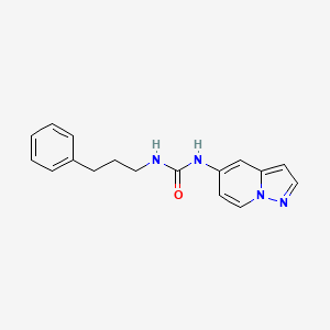 molecular formula C17H18N4O B2362819 1-(3-Phenylpropyl)-3-(pyrazolo[1,5-a]pyridin-5-yl)urea CAS No. 2034487-45-9