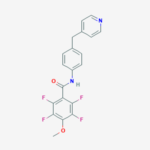 2,3,5,6-tetrafluoro-4-methoxy-N-[4-(pyridin-4-ylmethyl)phenyl]benzamide