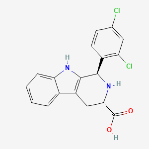 molecular formula C18H14Cl2N2O2 B2362820 (1R,3S)-1-(2,4-二氯苯基)-2,3,4,9-四氢-1H-吡啶并[3,4-b]吲哚-3-羧酸 CAS No. 1679333-73-3