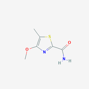 molecular formula C6H8N2O2S B2362823 4-Methoxy-5-methyl-1,3-thiazole-2-carboxamide CAS No. 2137791-46-7