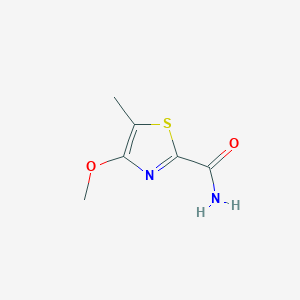 molecular formula C6H8N2O2S B2362823 4-甲氧基-5-甲基-1,3-噻唑-2-甲酰胺 CAS No. 2137791-46-7