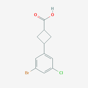 3-(3-Bromo-5-chlorophenyl)cyclobutane-1-carboxylic acid