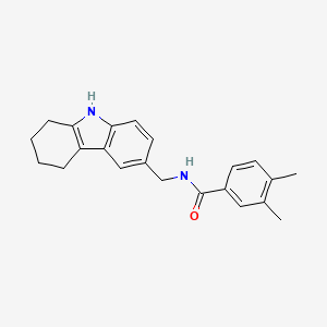 molecular formula C22H24N2O B2362828 3,4-二甲基-N-((2,3,4,9-四氢-1H-咔唑-6-基)甲基)苯甲酰胺 CAS No. 852138-14-8