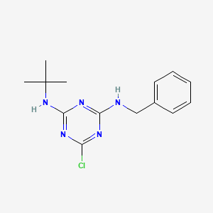 molecular formula C14H18ClN5 B2362831 N-苄基-N'-(叔丁基)-6-氯-1,3,5-三嗪-2,4-二胺 CAS No. 177962-28-6