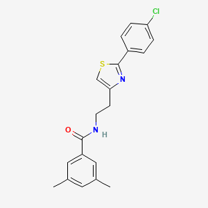 N-[2-[2-(4-chlorophenyl)-1,3-thiazol-4-yl]ethyl]-3,5-dimethylbenzamide