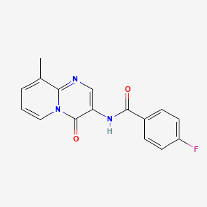 molecular formula C16H12FN3O2 B2362834 4-fluoro-N-(9-methyl-4-oxo-4H-pyrido[1,2-a]pyrimidin-3-yl)benzamide CAS No. 510765-31-8