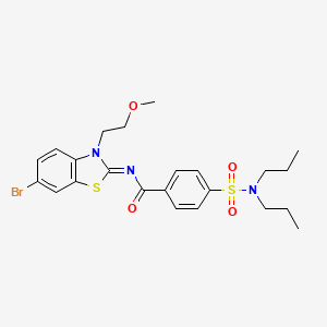 molecular formula C23H28BrN3O4S2 B2362837 (Z)-N-(6-bromo-3-(2-methoxyethyl)benzo[d]thiazol-2(3H)-ylidene)-4-(N,N-dipropylsulfamoyl)benzamide CAS No. 864975-95-1