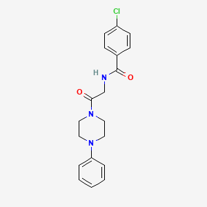 molecular formula C19H20ClN3O2 B2362838 4-氯-N-[2-氧代-2-(4-苯基哌嗪-1-基)乙基]苯甲酰胺 CAS No. 320420-17-5