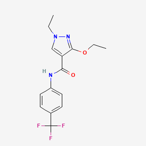 3-ethoxy-1-ethyl-N-(4-(trifluoromethyl)phenyl)-1H-pyrazole-4-carboxamide