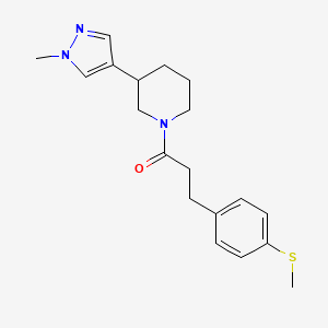 1-[3-(1-Methylpyrazol-4-yl)piperidin-1-yl]-3-(4-methylsulfanylphenyl)propan-1-one