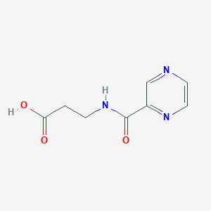 molecular formula C8H9N3O3 B2362853 3-(Pyrazin-2-ylformamido)propanoic acid CAS No. 926203-75-0