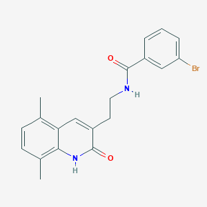molecular formula C20H19BrN2O2 B2362855 3-bromo-N-[2-(5,8-dimethyl-2-oxo-1H-quinolin-3-yl)ethyl]benzamide CAS No. 851406-79-6