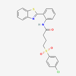 N-(2-(benzo[d]thiazol-2-yl)phenyl)-4-((4-chlorophenyl)sulfonyl)butanamide