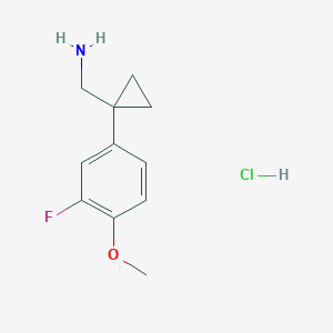[1-(3-Fluoro-4-methoxyphenyl)cyclopropyl]methanamine hydrochloride