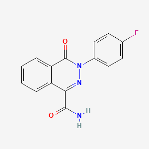 molecular formula C15H10FN3O2 B2362864 3-(4-フルオロフェニル)-4-オキソ-3,4-ジヒドロ-1-フタラジンカルボキサミド CAS No. 241127-32-2