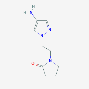 molecular formula C9H14N4O B2362873 1-[2-(4-氨基-1H-吡唑-1-基)乙基]吡咯烷-2-酮 CAS No. 1250550-94-7