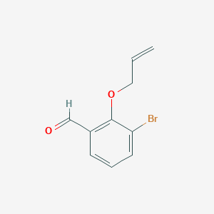 molecular formula C10H9BrO2 B2362877 2-(烯丙氧基)-3-溴苯甲醛 CAS No. 1106304-56-6