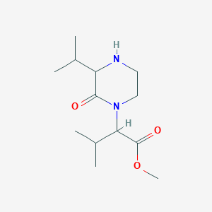 molecular formula C64H86N10O25S B236288 Methyl 3-methyl-2-(2-oxo-3-propan-2-ylpiperazin-1-yl)butanoate CAS No. 135884-94-5
