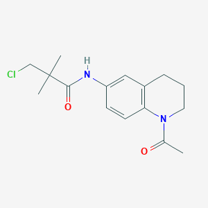 molecular formula C16H21ClN2O2 B2362886 N-(1-acetyl-3,4-dihydro-2H-quinolin-6-yl)-3-chloro-2,2-dimethylpropanamide CAS No. 942005-46-1