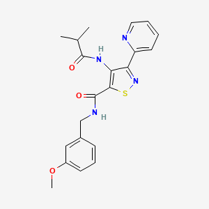 4-(isobutyrylamino)-N-(3-methoxybenzyl)-3-pyridin-2-ylisothiazole-5-carboxamide