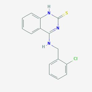 molecular formula C15H12ClN3S B2362900 4-[(2-chlorophenyl)methylamino]-1H-quinazoline-2-thione CAS No. 440322-37-2