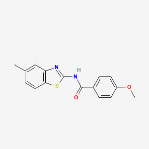molecular formula C17H16N2O2S B2362902 N-(4,5-二甲基-1,3-苯并噻唑-2-基)-4-甲氧基苯甲酰胺 CAS No. 940368-03-6