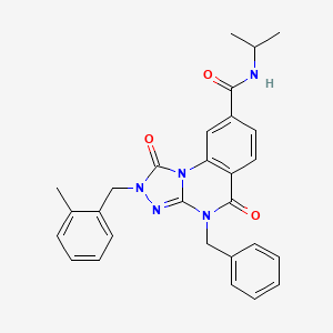 4-benzyl-N-isopropyl-2-(2-methylbenzyl)-1,5-dioxo-1,2,4,5-tetrahydro-[1,2,4]triazolo[4,3-a]quinazoline-8-carboxamide