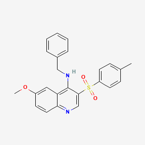 molecular formula C24H22N2O3S B2362909 N-苄基-6-甲氧基-3-对甲苯磺酰基喹啉-4-胺 CAS No. 895641-74-4