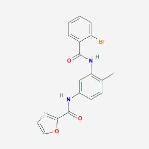 molecular formula C19H15BrN2O3 B236291 N-{3-[(2-bromobenzoyl)amino]-4-methylphenyl}-2-furamide 