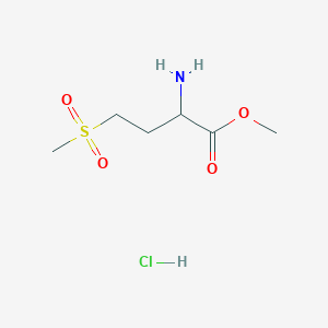 molecular formula C6H14ClNO4S B2362911 2-氨基-4-甲基磺酰基丁酸甲酯；盐酸盐 CAS No. 139974-52-0