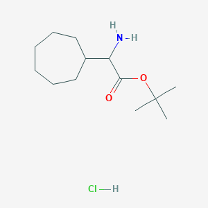 Tert-butyl 2-amino-2-cycloheptylacetate;hydrochloride