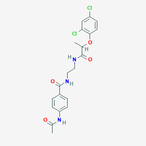 4-acetamido-N-(2-(2-(2,4-dichlorophenoxy)propanamido)ethyl)benzamide