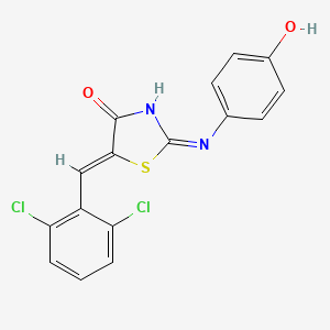 (2Z,5Z)-5-(2,6-dichlorobenzylidene)-2-((4-hydroxyphenyl)imino)thiazolidin-4-one