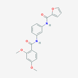 molecular formula C20H18N2O5 B236292 N-{3-[(2,4-dimethoxybenzoyl)amino]phenyl}-2-furamide 