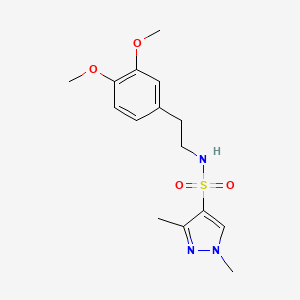 molecular formula C15H21N3O4S B2362920 N-[2-(3,4-dimethoxyphenyl)ethyl]-1,3-dimethylpyrazole-4-sulfonamide CAS No. 900381-25-1