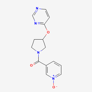 3-(3-(Pyrimidin-4-yloxy)pyrrolidine-1-carbonyl)pyridine 1-oxide