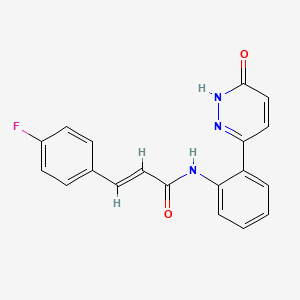 (E)-3-(4-fluorophenyl)-N-(2-(6-oxo-1,6-dihydropyridazin-3-yl)phenyl)acrylamide
