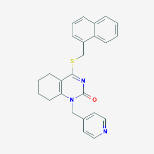 4-((naphthalen-1-ylmethyl)thio)-1-(pyridin-4-ylmethyl)-5,6,7,8-tetrahydroquinazolin-2(1H)-one