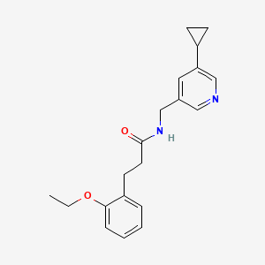 molecular formula C20H24N2O2 B2362953 N-((5-cyclopropylpyridin-3-yl)methyl)-3-(2-ethoxyphenyl)propanamide CAS No. 2034233-17-3