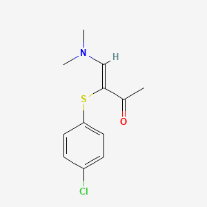 molecular formula C12H14ClNOS B2362956 (Z)-3-(4-氯苯基)硫烷基-4-(二甲氨基)丁-3-烯-2-酮 CAS No. 76511-79-0