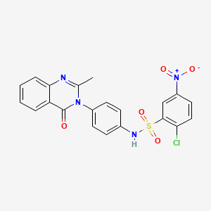 2-chloro-N-(4-(2-methyl-4-oxoquinazolin-3(4H)-yl)phenyl)-5-nitrobenzenesulfonamide